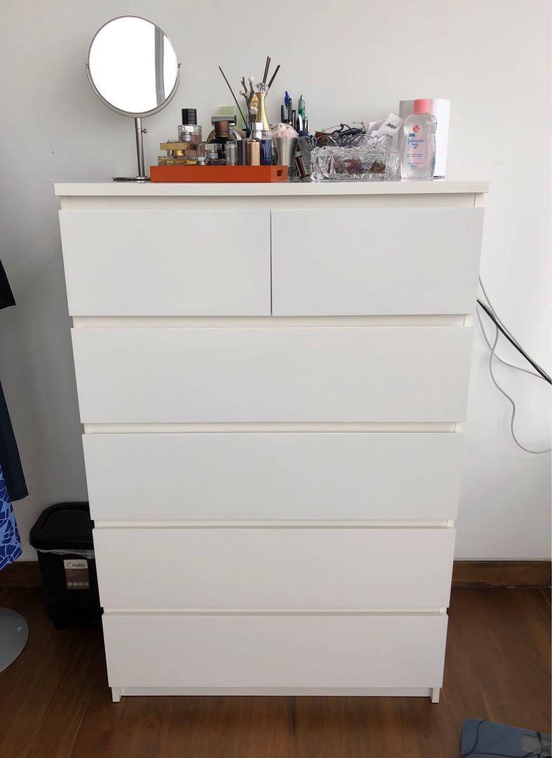 Ikea Malm Chest Of 6 Drawers Furniture Shelves Drawers On