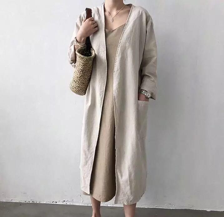 long linen cardigan