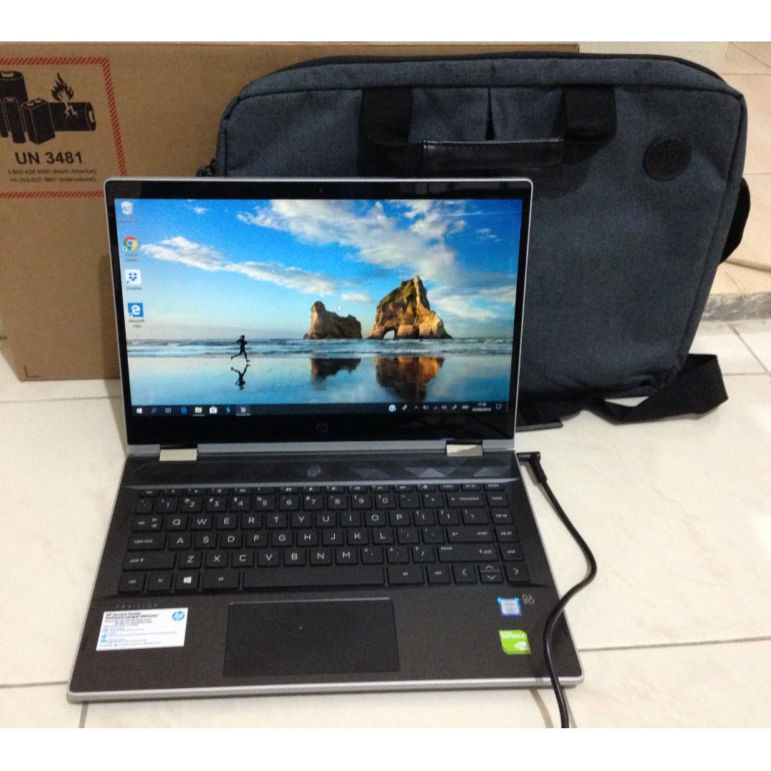 Laptop Hp Pavillion X360 Core I7 Ram 8gb Hdd 1tb Ssd 128gb Nvidia Geforce Mx130 4gb Bekas Elektronik Komputer Desktop Di Carousell