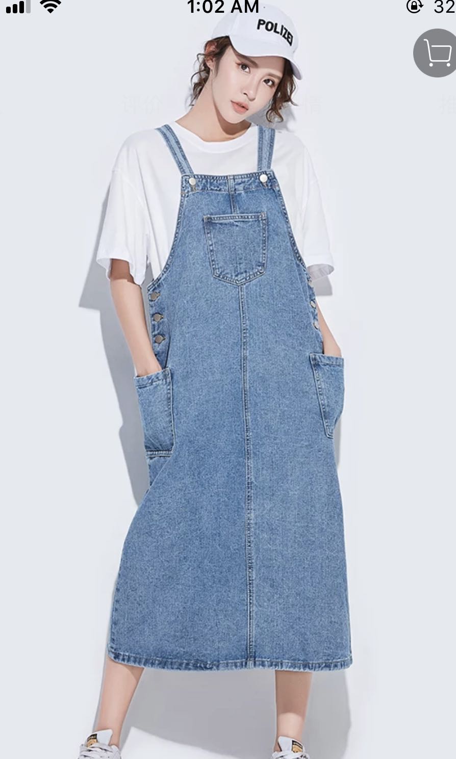 long dungaree dress womens