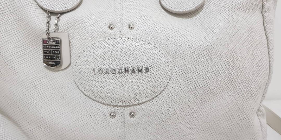 Longchamp Quadri Two Way Leather Satchel In Off White Colour Luxury Apparel On Carousell