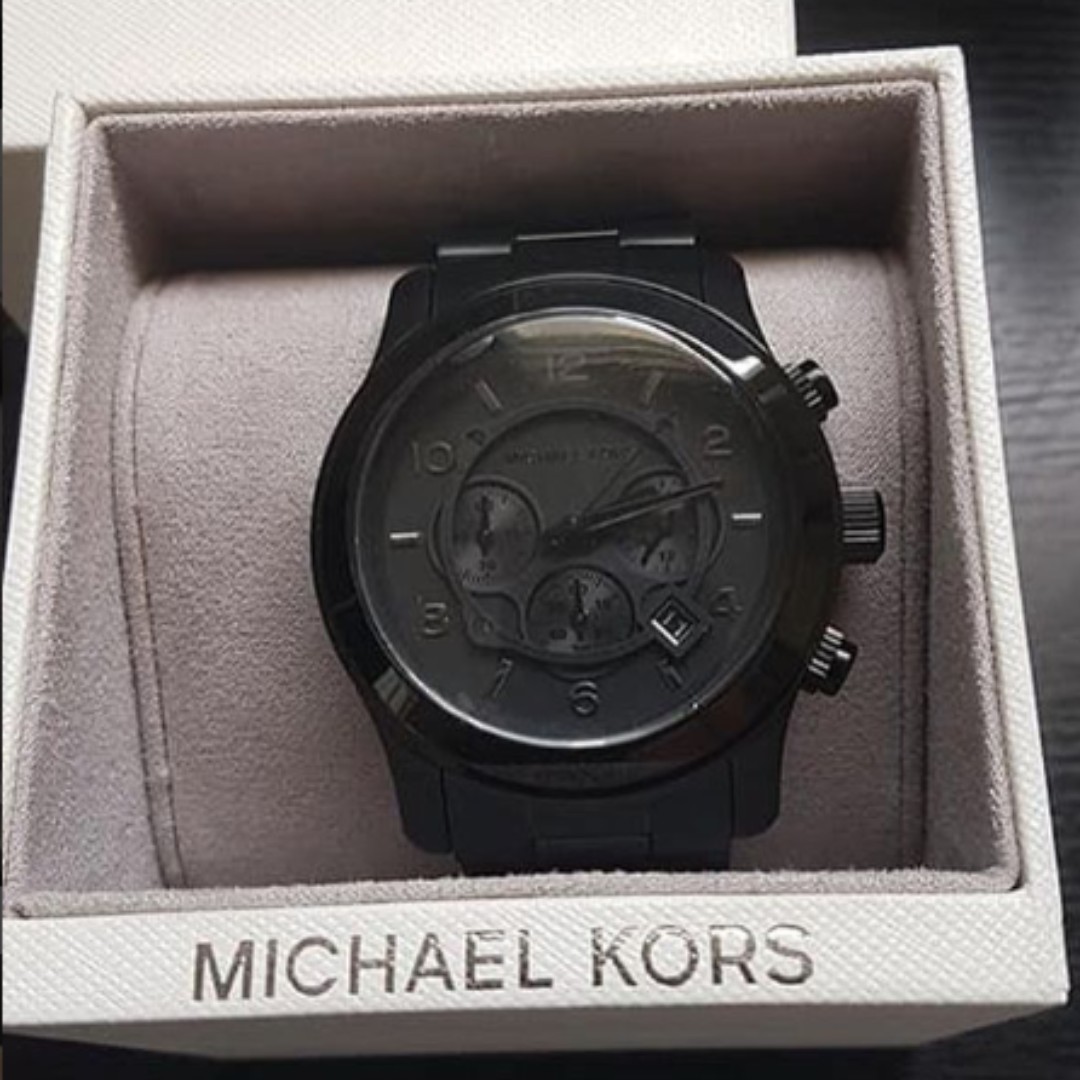 Michael Kors Runway Chronograph Blacked Out Men s Watch MK8157