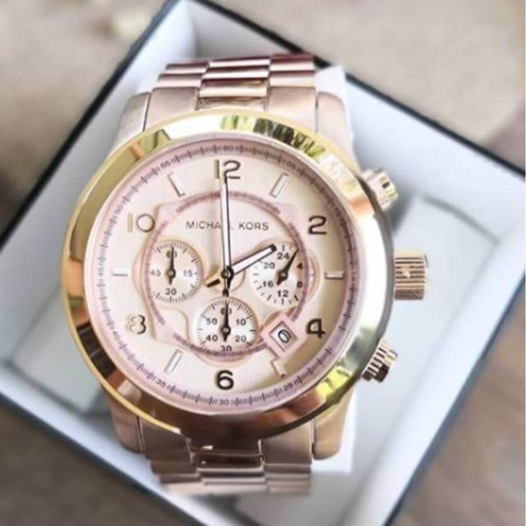 Michael Kors Runway Chronograph Rose Gold tone Men s Watch