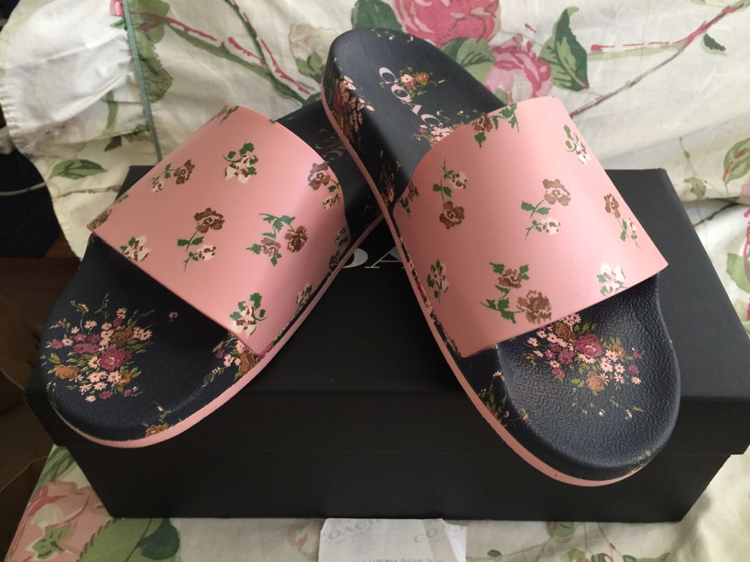 floral coach slides women