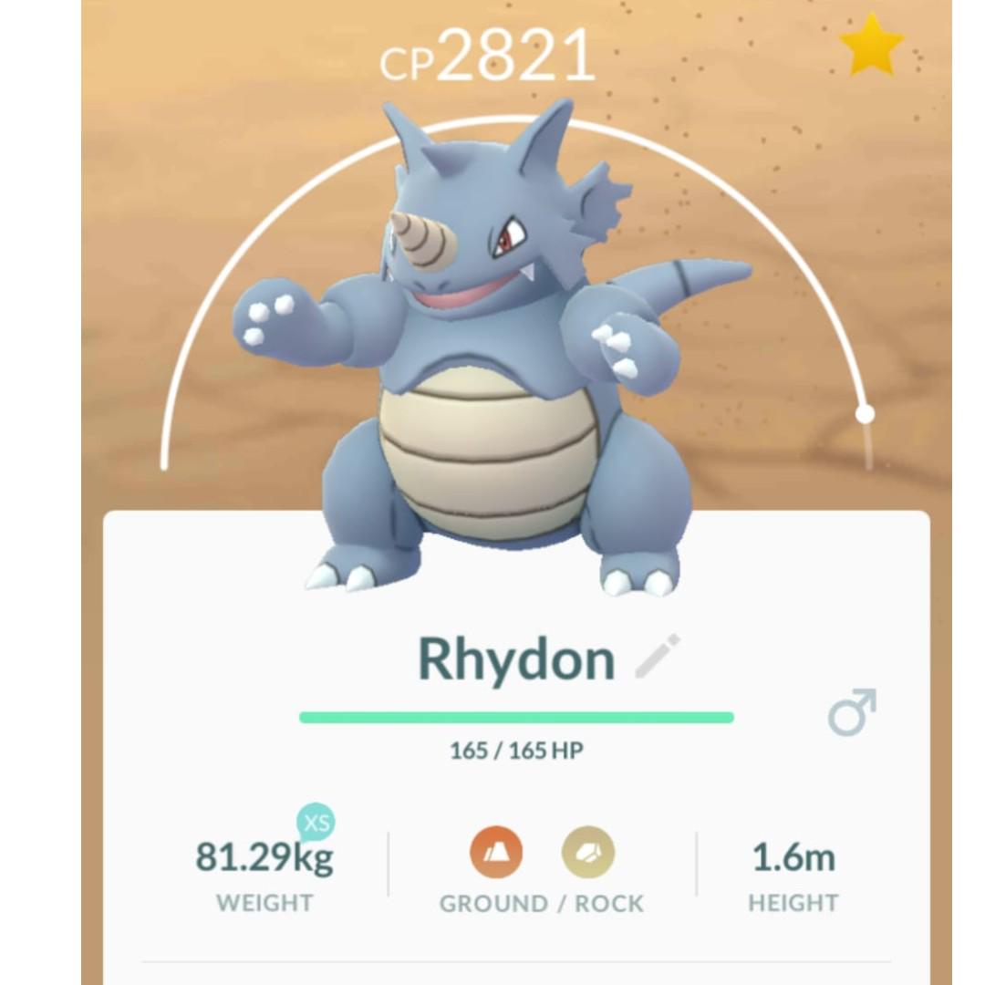 Pokemon Go High Cp Rhydon For Sale Video Gaming Gaming Accessories Game Gift Cards Accounts On Carousell