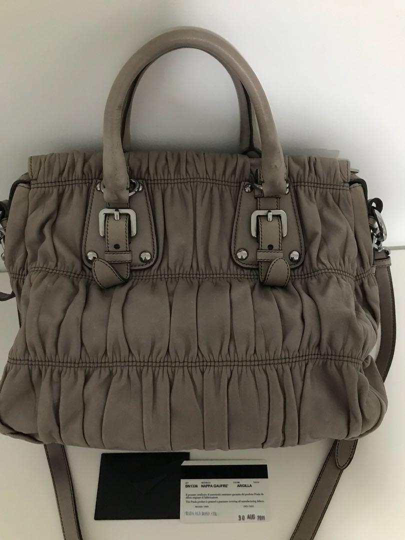 prada nappa leather tote bag