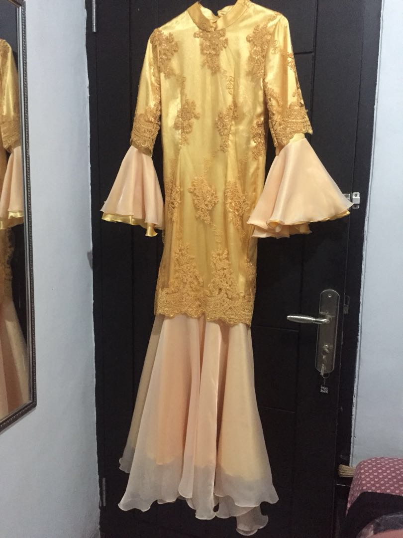 Sewa Gaun Kebaya Gold Womens Fashion Womens Clothes Dresses