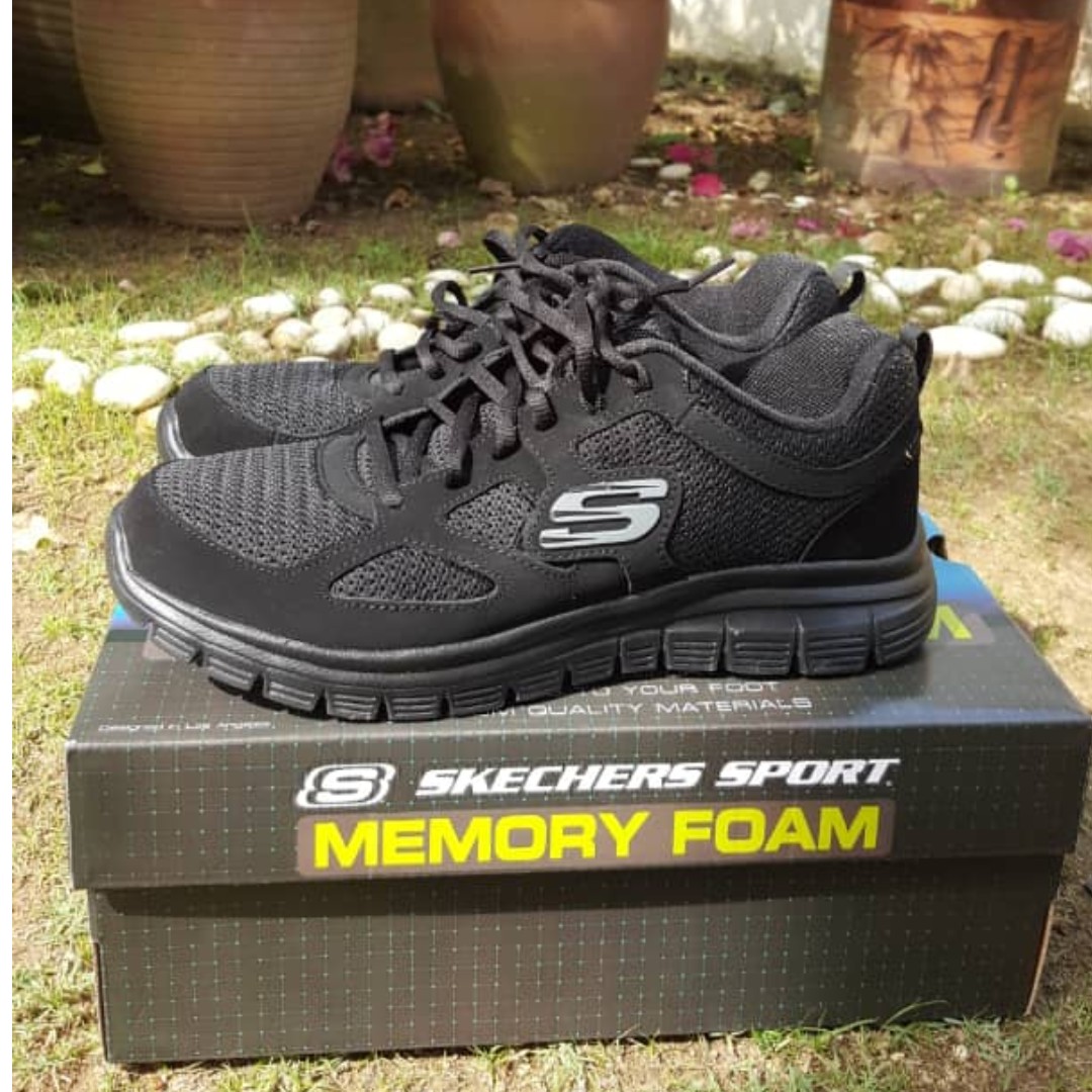 Skechers flex agoura mens trainers online