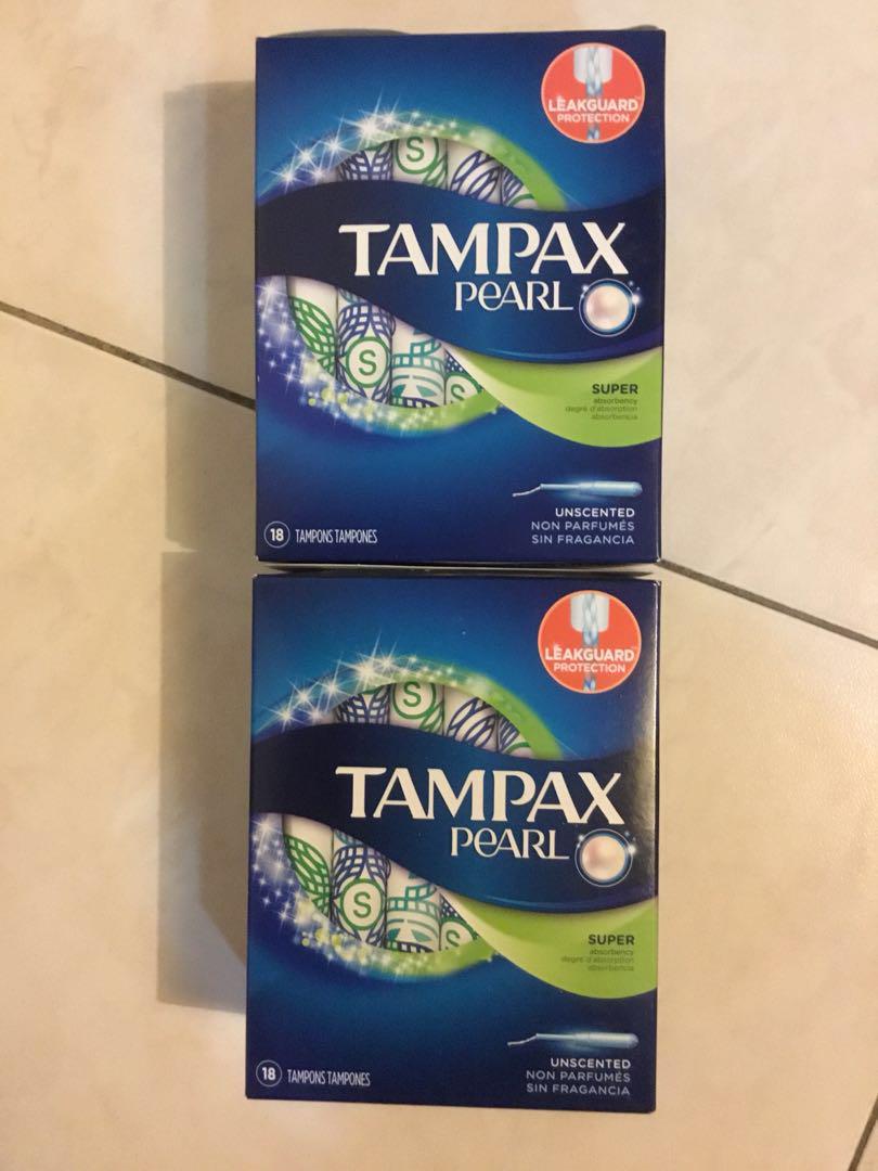Tampax Pearl Super Absorbency Unscented Tampons Health Beauty