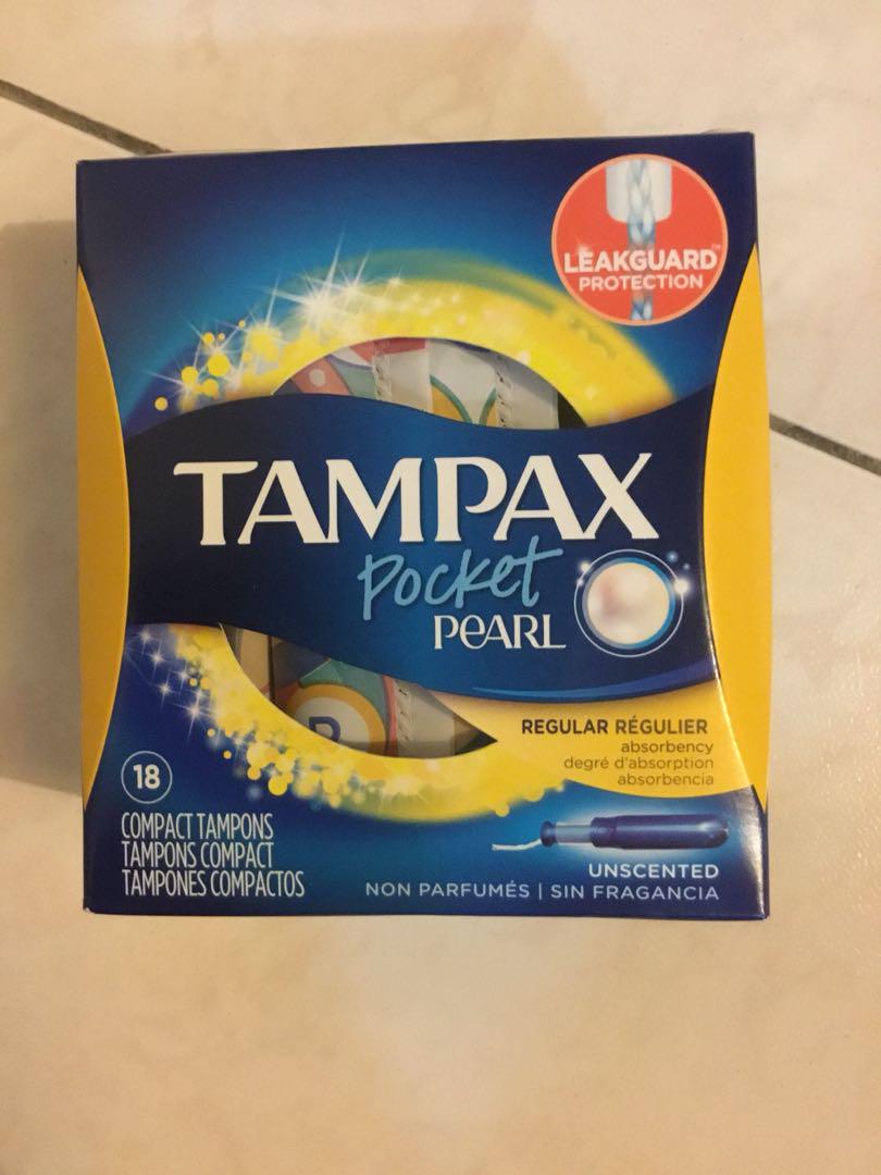Tampax Pocket Pearl Regular Plastic Tampons Unscented Health
