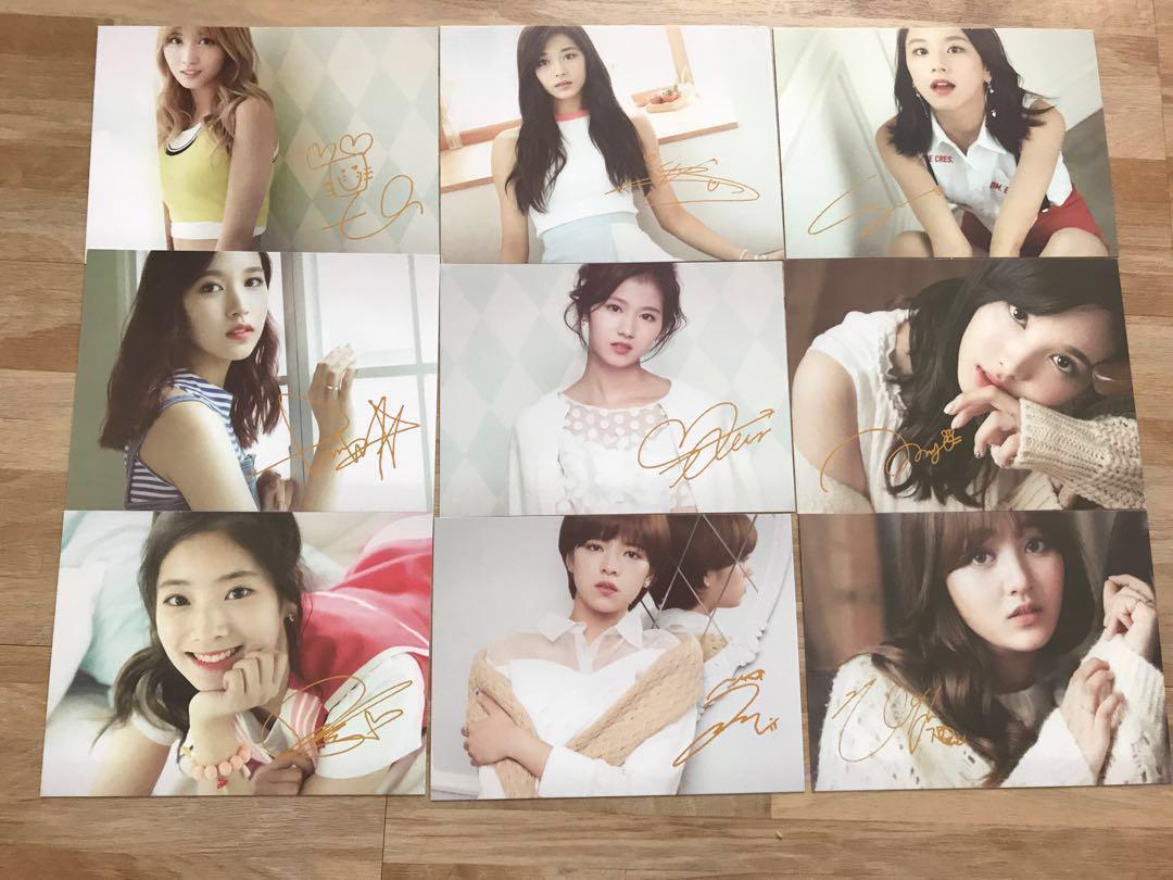 Twice Signed Photos Entertainment K Wave On Carousell