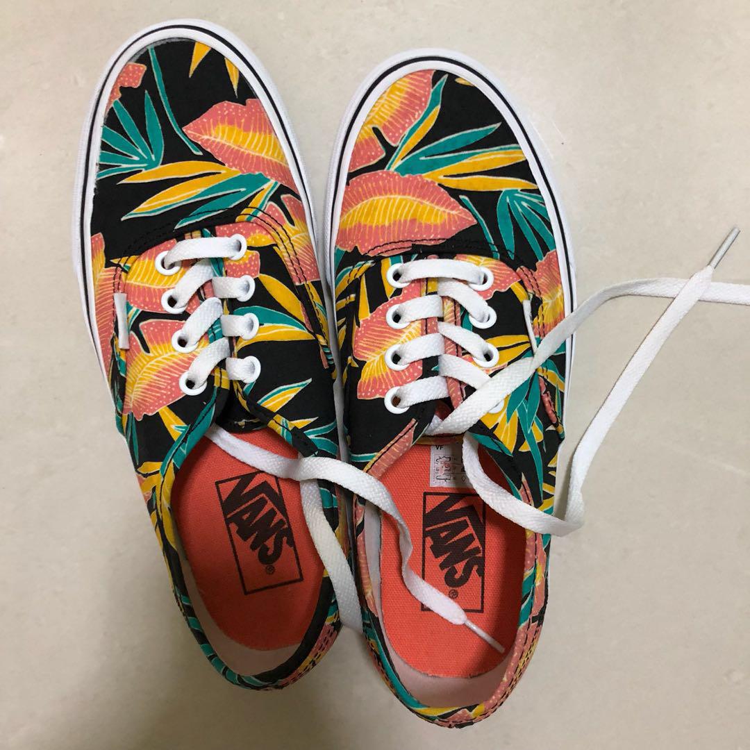 vans floral shoes