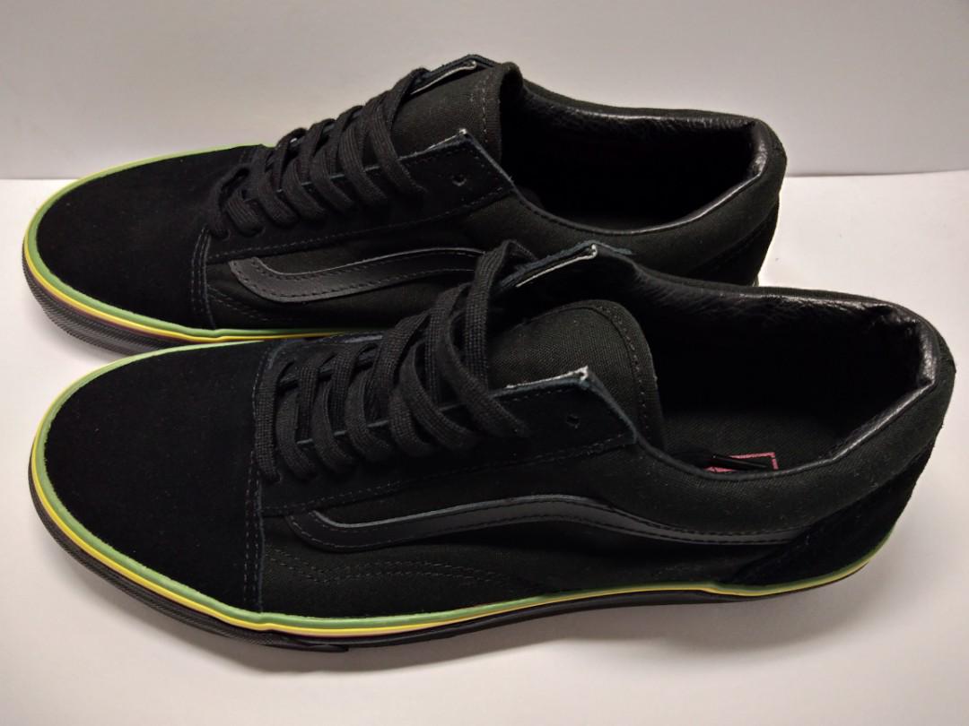 vans black rasta shoes