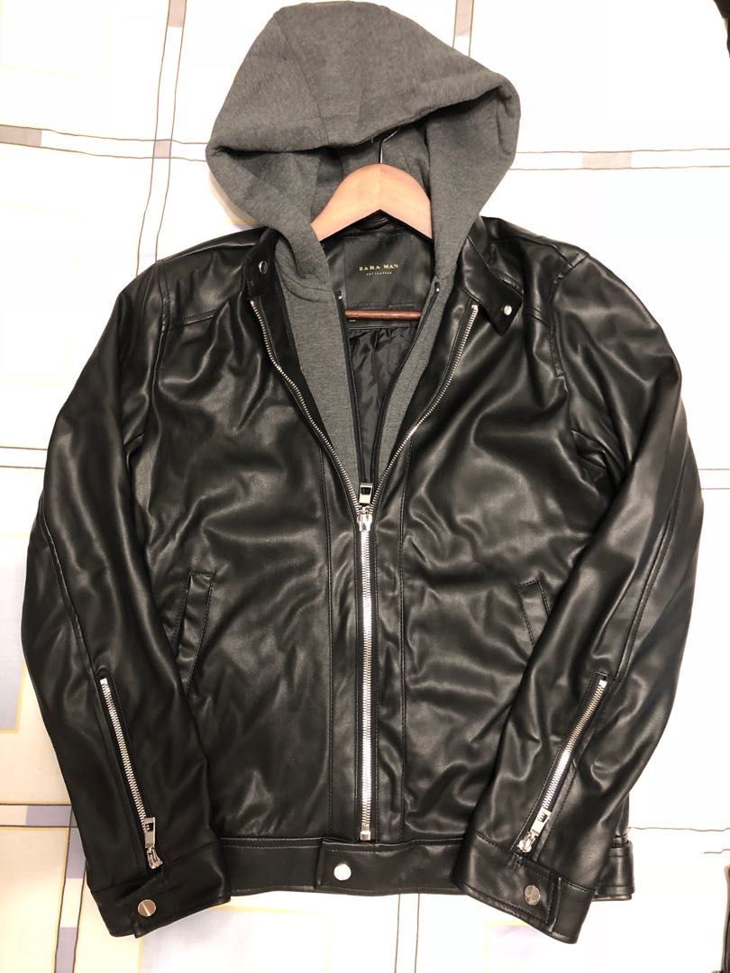 zara men leather jackets