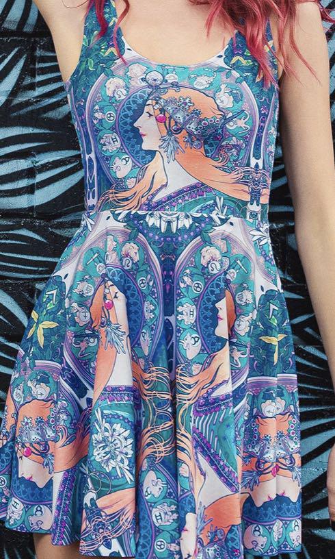 Blackmilk mucha midi dress