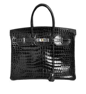 hermes birkin 35 noir black autruche ostrich palladium, Luxury, Bags &  Wallets on Carousell