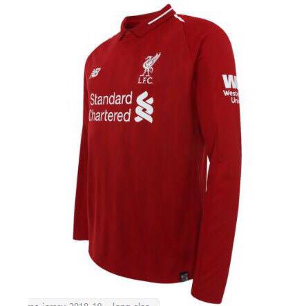 liverpool home kit 18 19 long sleeve