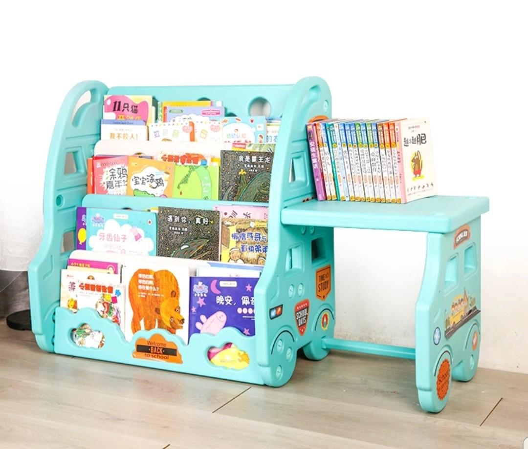 2in1 Desk Bookshelf Children Kids Bookcase Multi Funtion