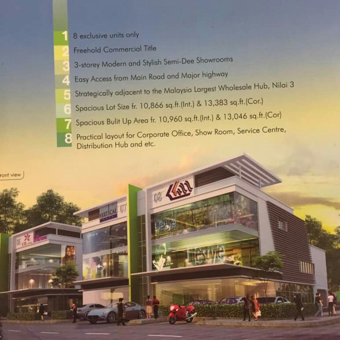3 Storey Modern And Stylist Commercial Showroom ( VR8 ) In Nilai
