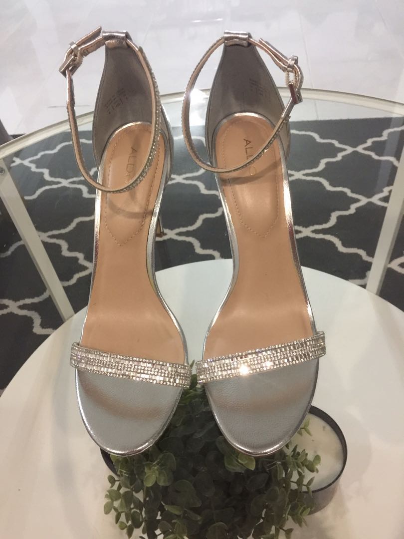 aldo silver heels
