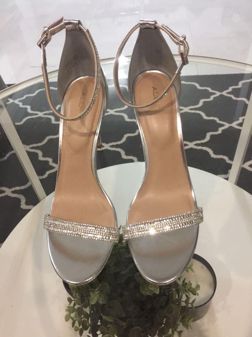 aldo silver high heels
