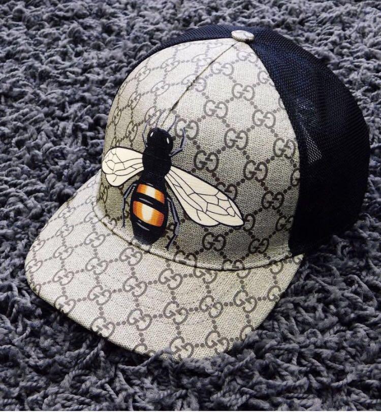 Gucci bee baseball cap discount