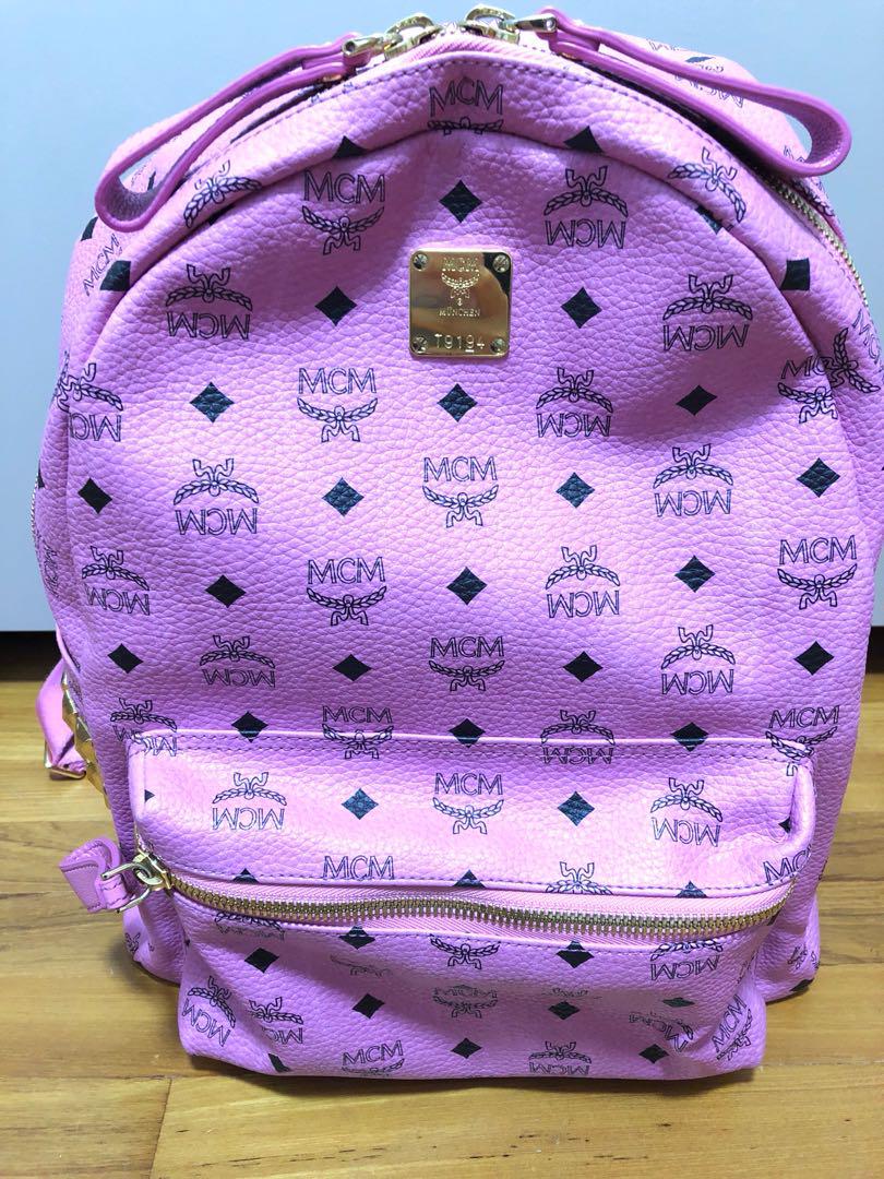 large pink backpack