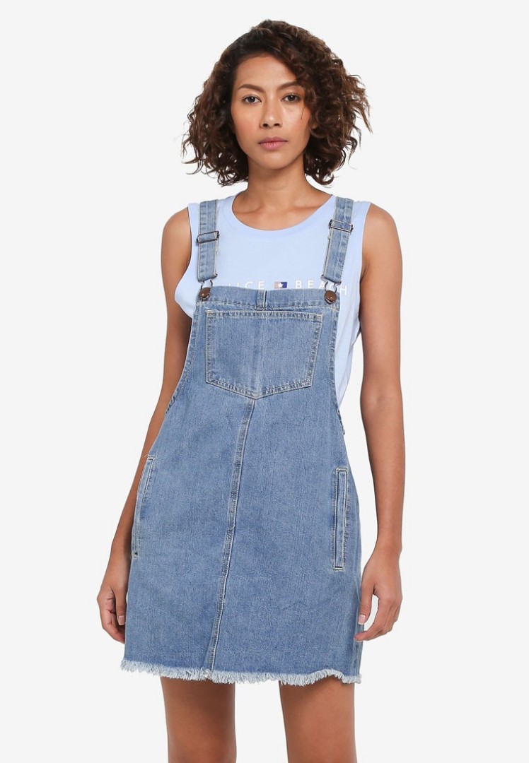 denim pinafore dress cotton on