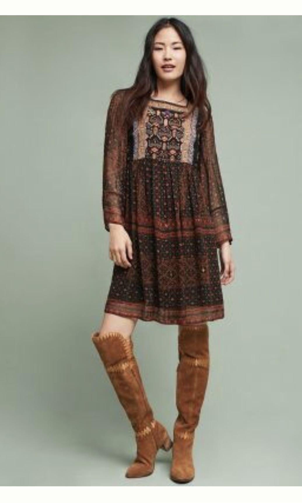 Anthropologie boho dress