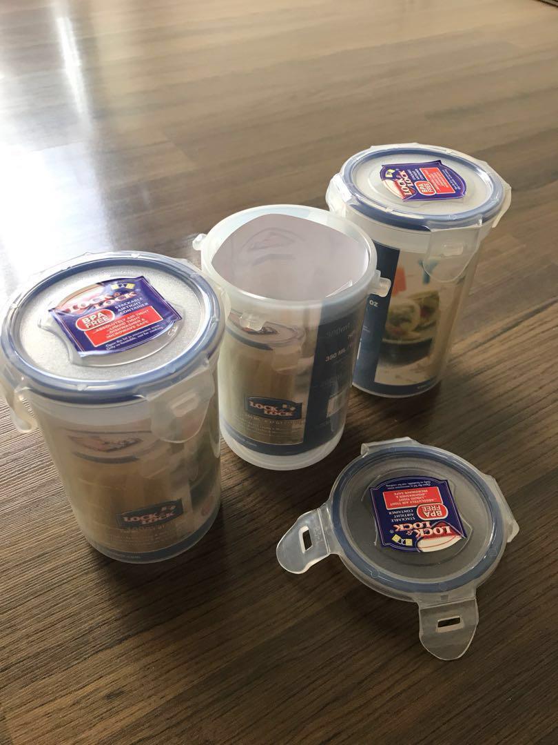 Brand New Lock & Lock BPA free tumblers 350ml stackable airtight