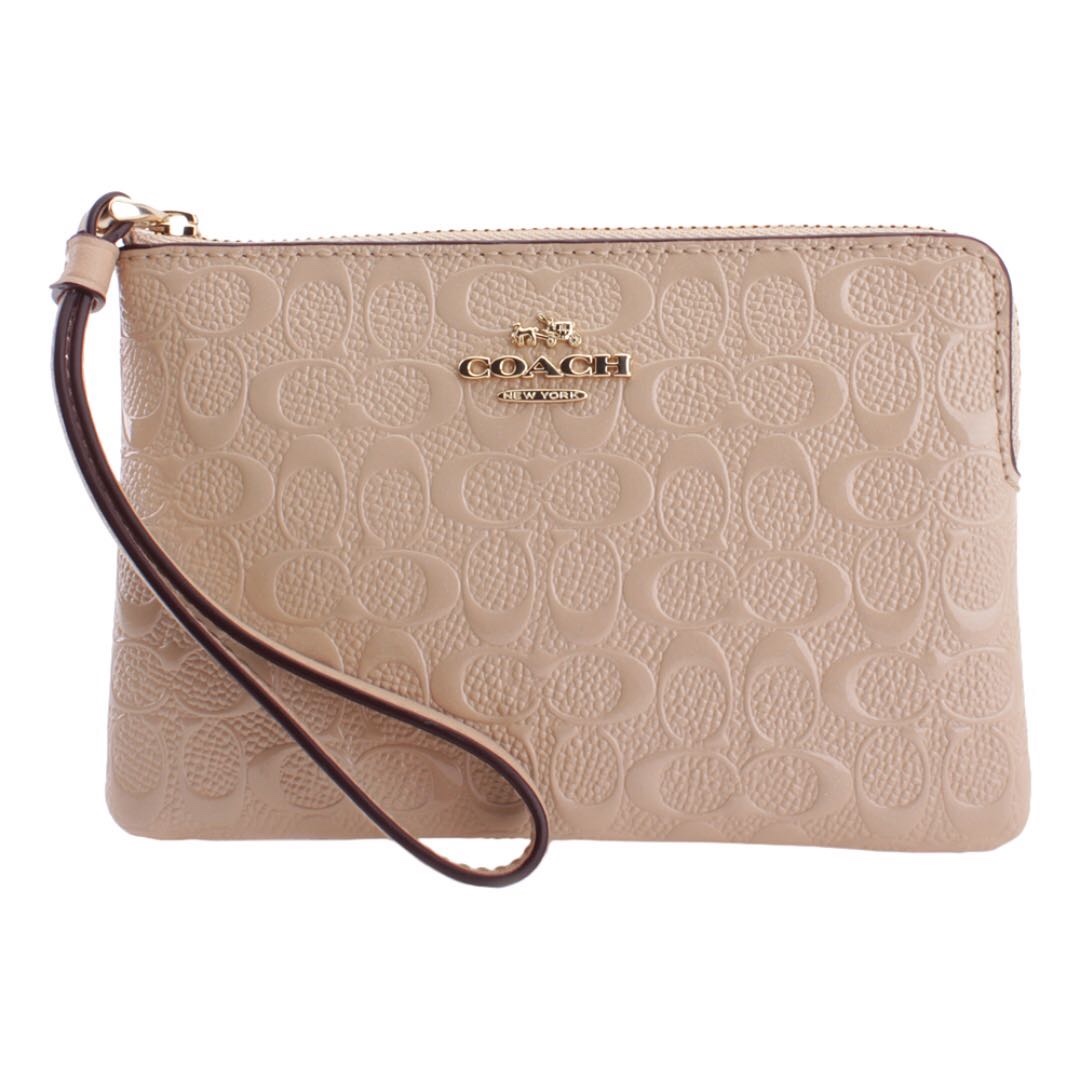 Beige wristlet sale