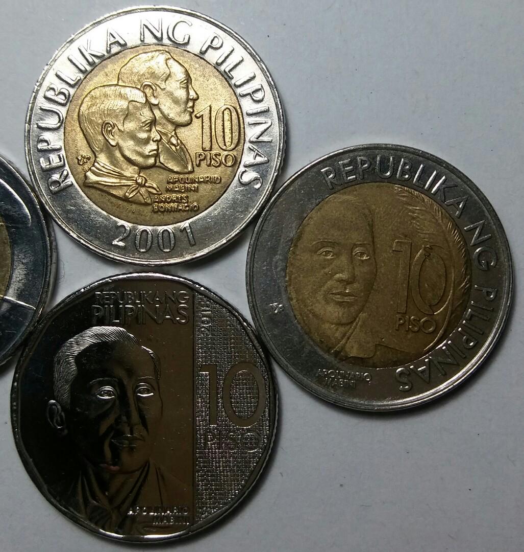 Different Ten Peso Coins Hobbies Toys Memorabilia Collectibles different-ten-peso-coins-hobbies-toys-memorabilia-collectibles