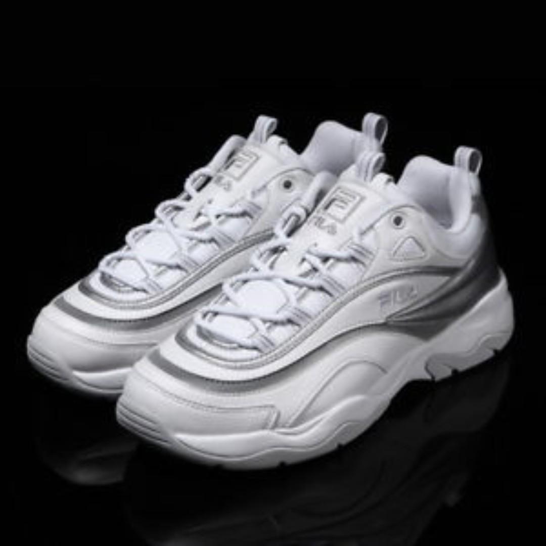 fila ray white silver