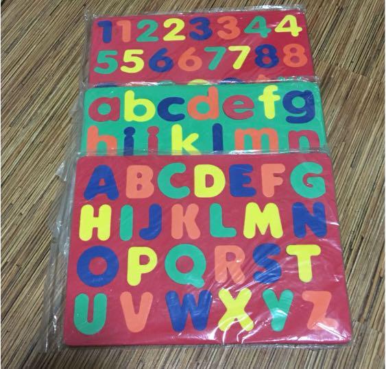 Foam letters & numbers puzzle, Hobbies & Toys, Toys & Games on Carousell