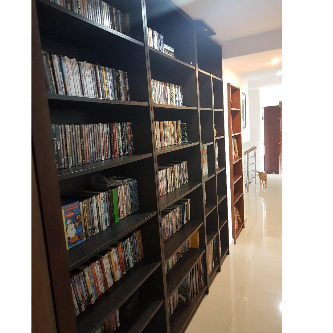 Full Wall Billy Bookcase Ikea Furniture Shelves Drawers On