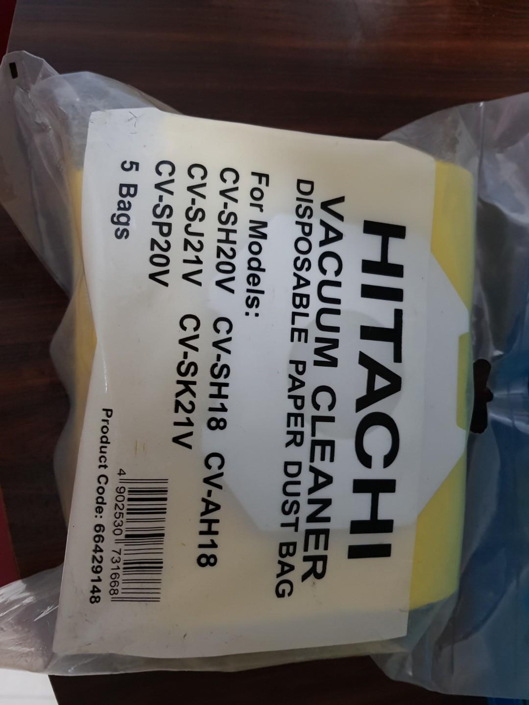 HITACHI VACUUM CLEANER DISPOSABLE PAPER DUST BAG For Models CVSH20V