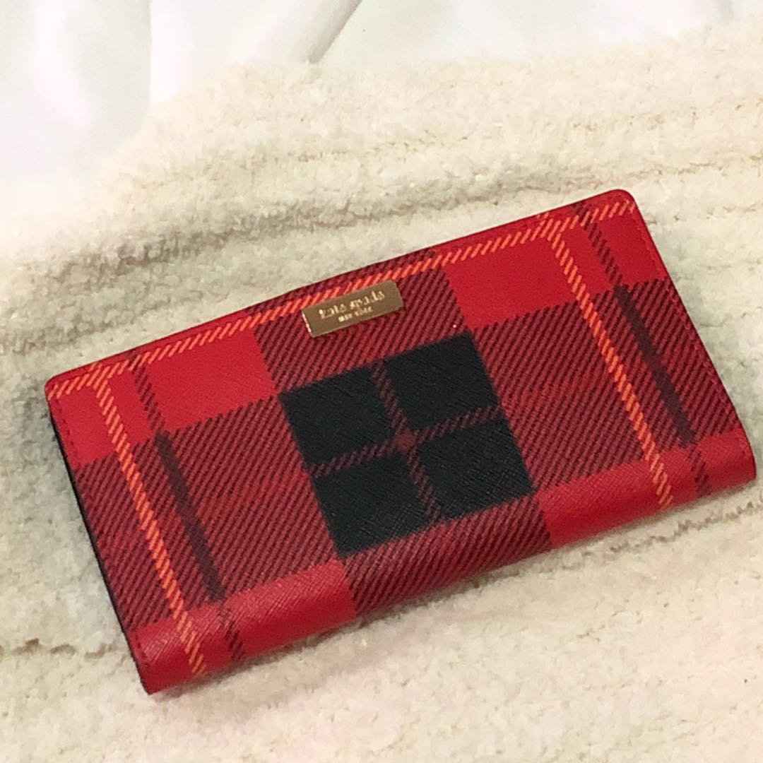 kate spade plaid wallet