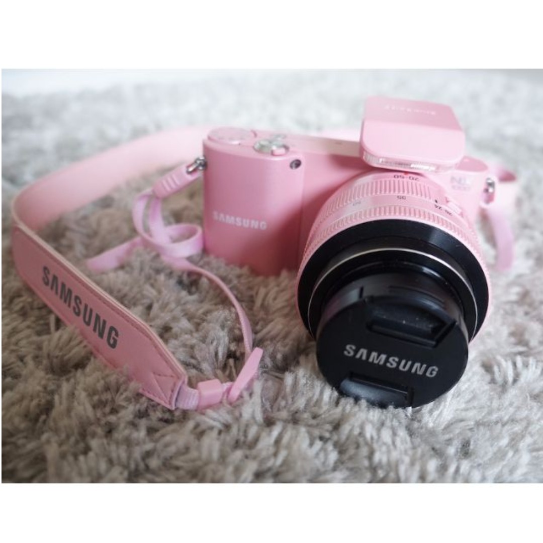 dual lens package 16mm and 20 50mm lens kit limited edition samsung nx1000 pink