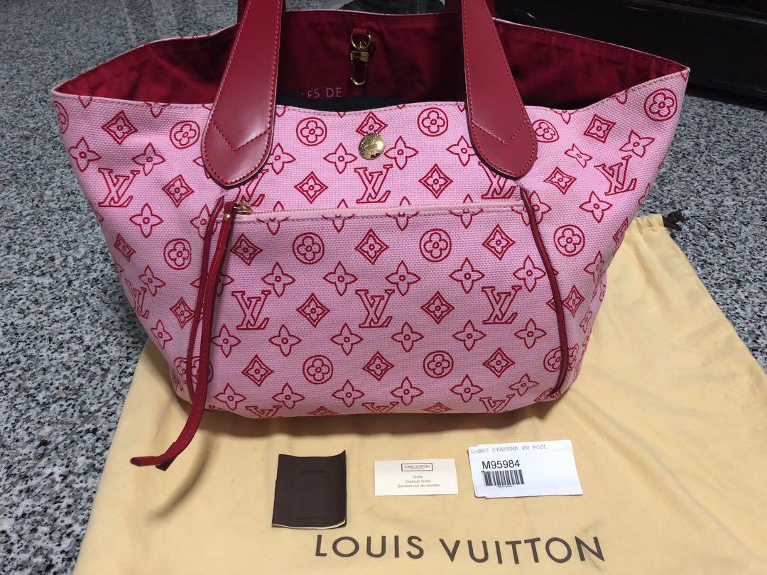 Louis Vuitton Louis Vuitton Cabas Ipanema GM Rose Red Monogram Cotton