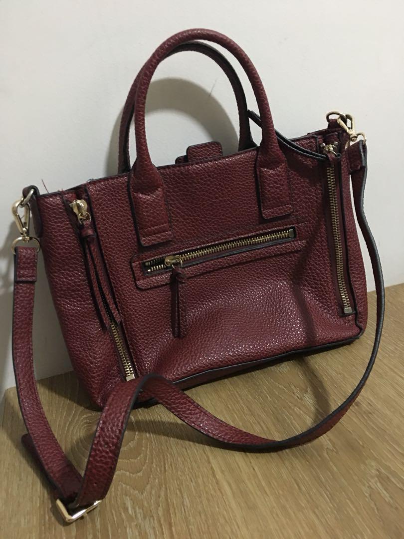 mango burgundy bag