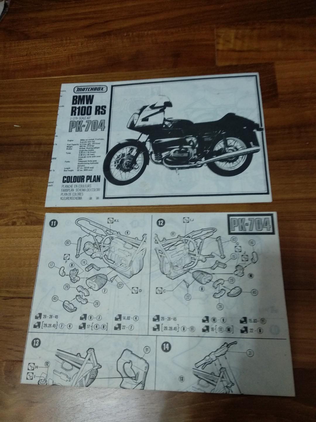 Matchbox BMW R100RS 1:12 model kits, Hobbies & Toys, Toys & Games on ...