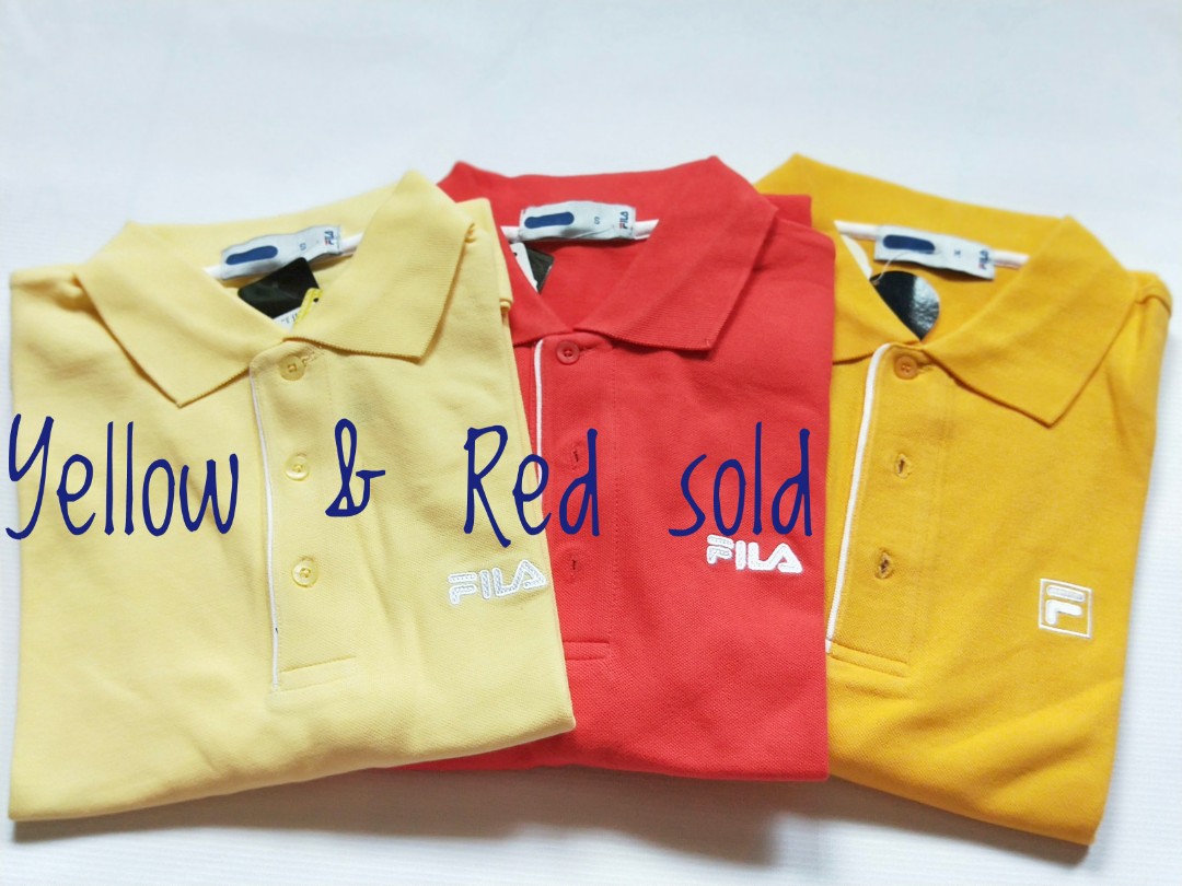 yellow fila t shirt mens