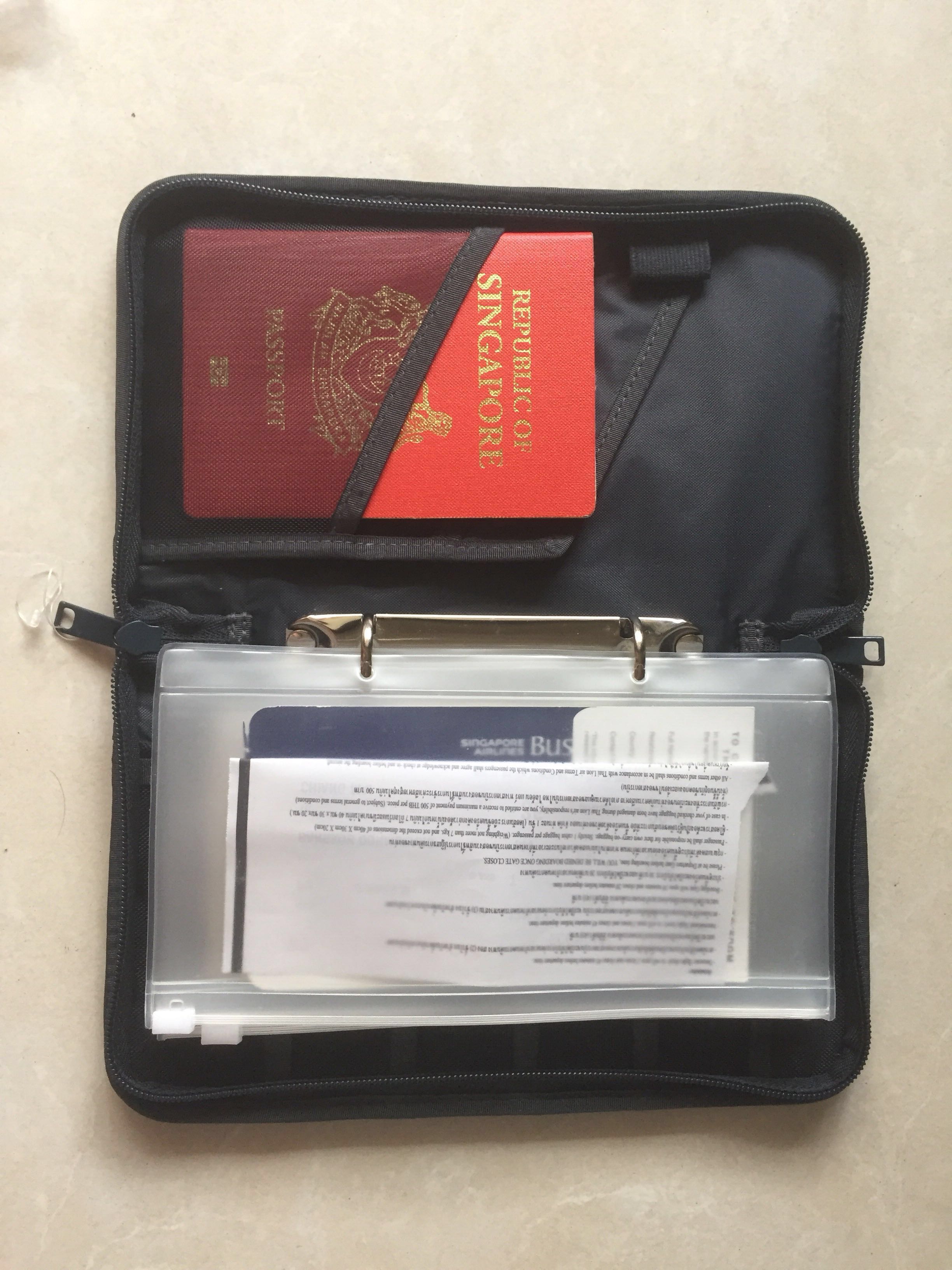 Muji Passport Travel Case Wallet Holder Pocket Organizer - 