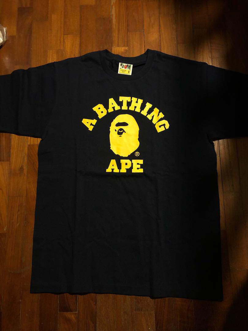 Navy Bape T Shirt Men S Fashion Tops Sets Tshirts Polo Shirts On Carousell