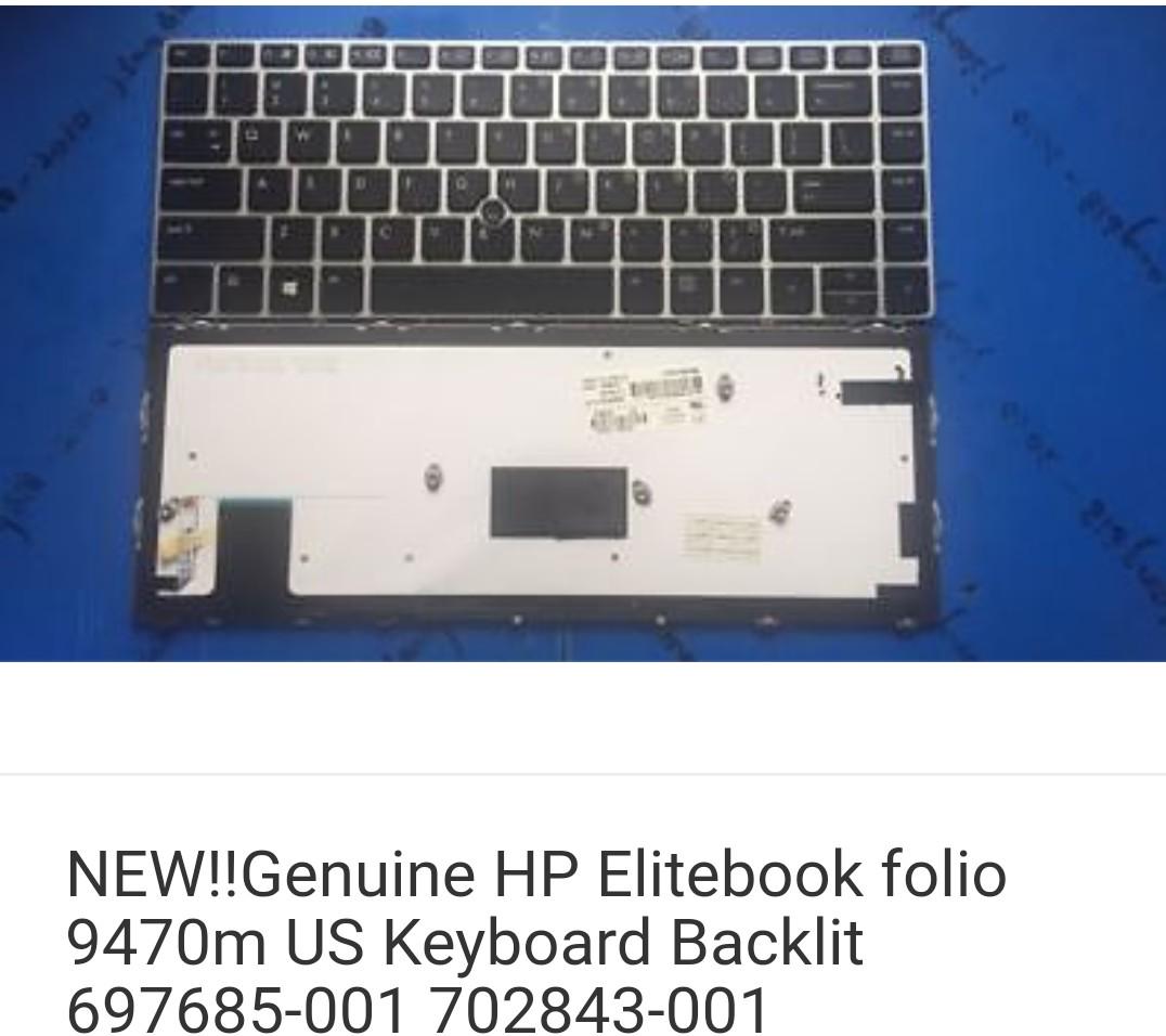 New HP Elitebook folio 9470m Keyboard NO Backlit 697685-001 702843-001 US