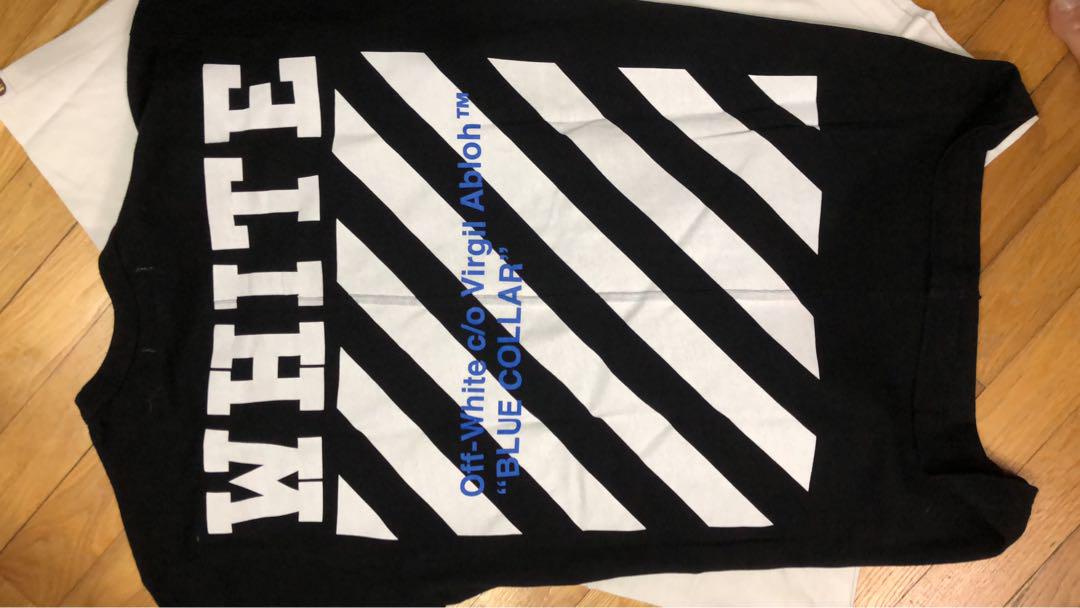 Blue collar deals off white hoodie