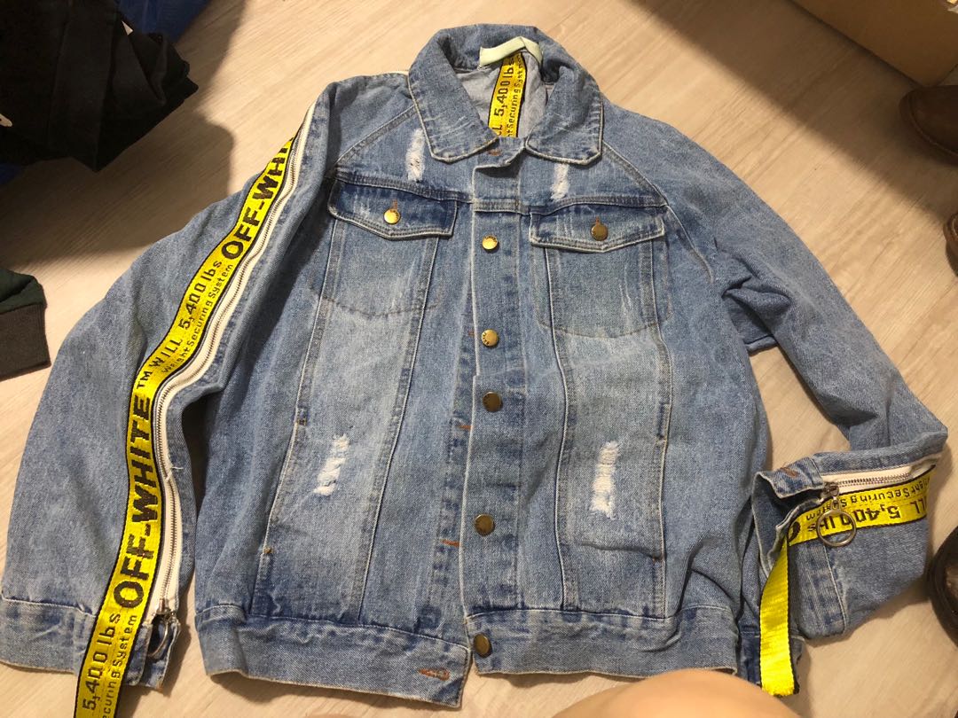 Off white denim jacket, Mens Fashion, Clothes, Tops on Carousell Off white denim jacket, Mens Fashion, Clothes, Tops on Carousell