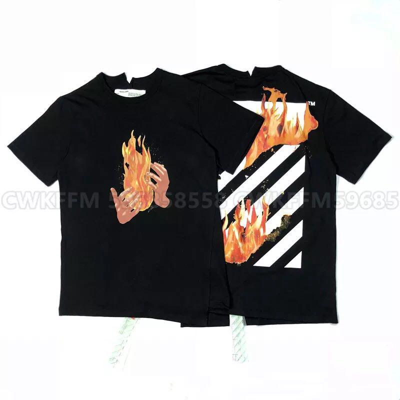 Off white flame sales tee