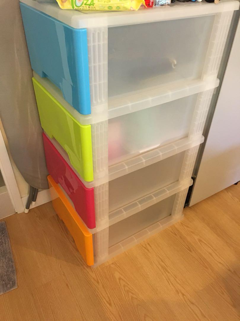 Plastic storage unit, 傢俬＆家居, 傢俬, 櫃子、組合櫃及置物架 Carousell