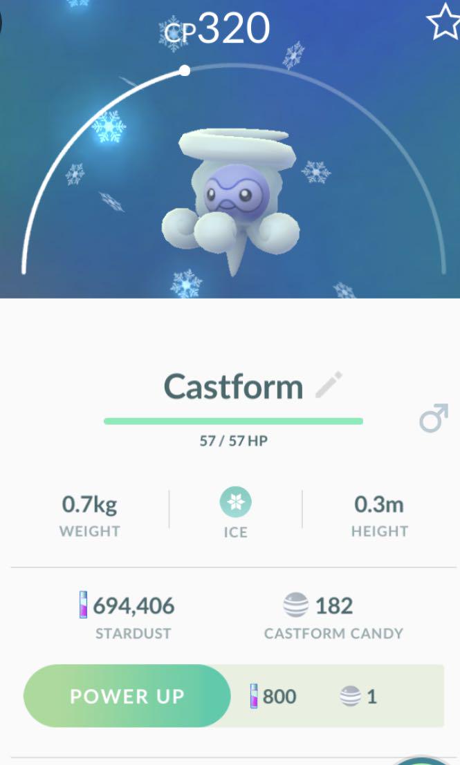 Pokemon Go Snow Castform Toys Games Video Gaming Video Games On Carousell